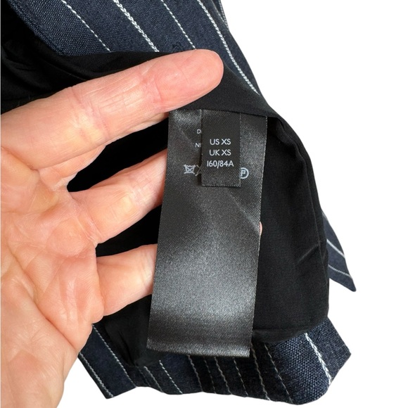 Free People | Ashby Double Breasted Blazer in Navy Pinstripe XS - Picture 6 of 10